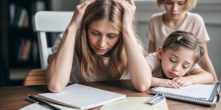 mother-daughters-studying-together-table_634053-12370