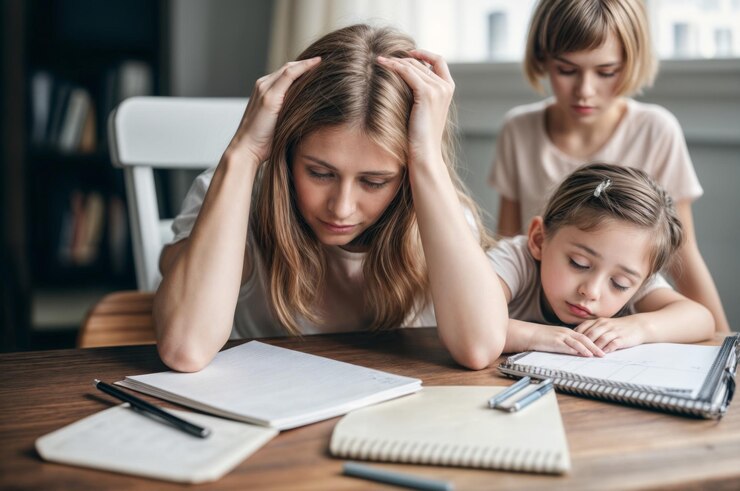 mother-daughters-studying-together-table_634053-12370